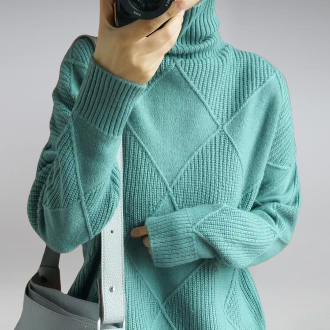 Women's Oversize Turtleneck Sweater | Long