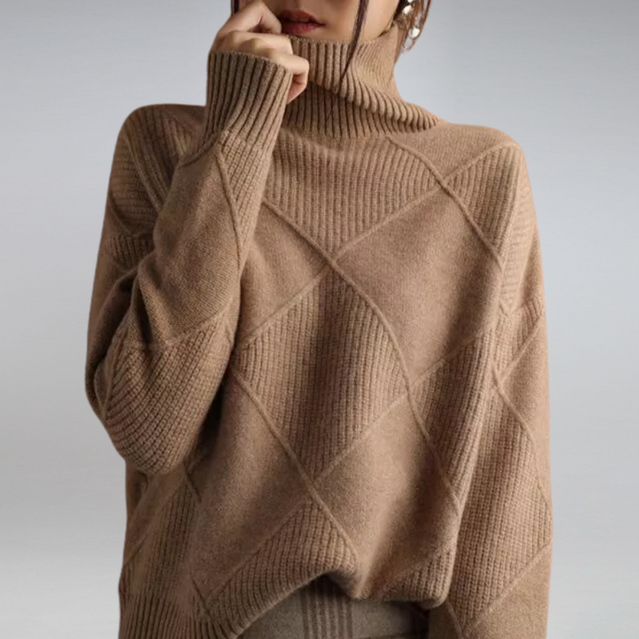 Women's Oversize Turtleneck Sweater | Long