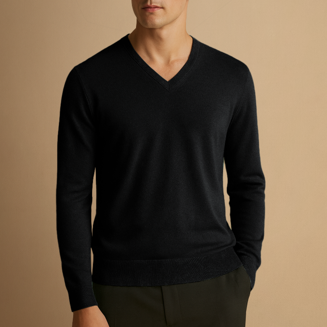 Men's V-Neck Jumper | Knitting