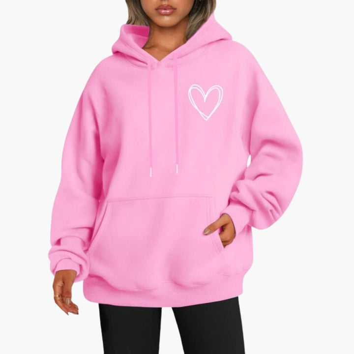 Women's Hooded Sweatshirt | Heart Print