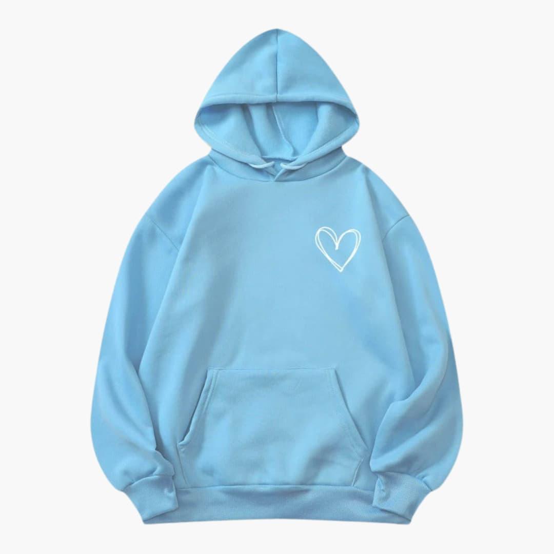 Women's Hooded Sweatshirt | Heart Print
