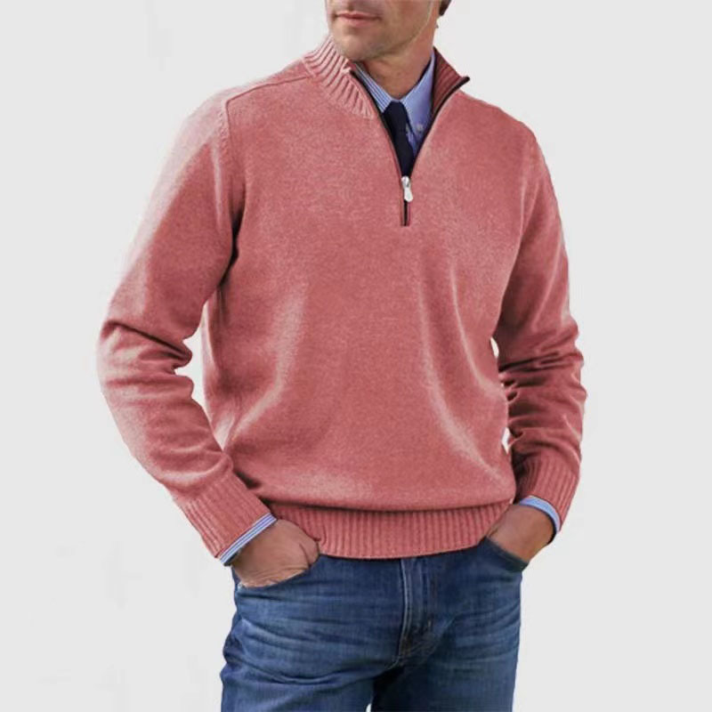 Men's Stand-Up Collar Sweater | Zip