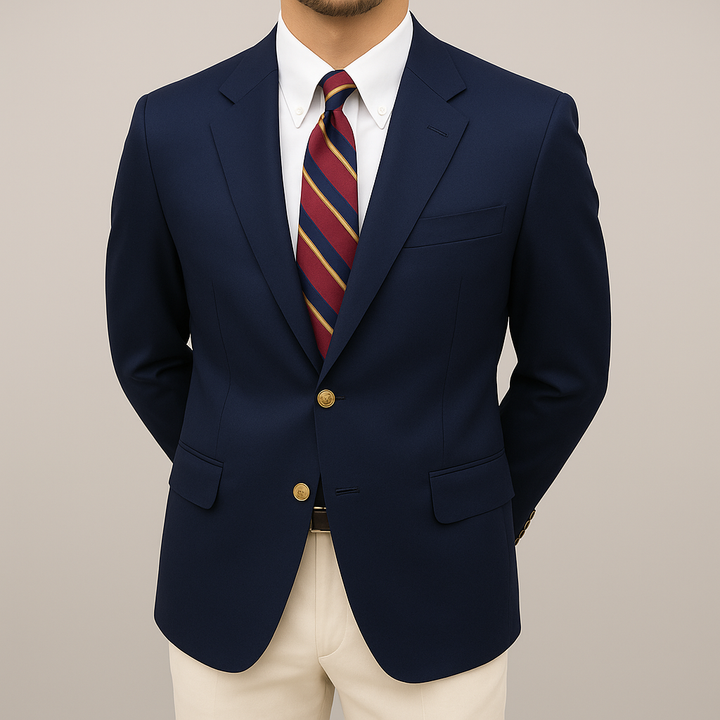 Men's Lapel Blazer | Gold Button