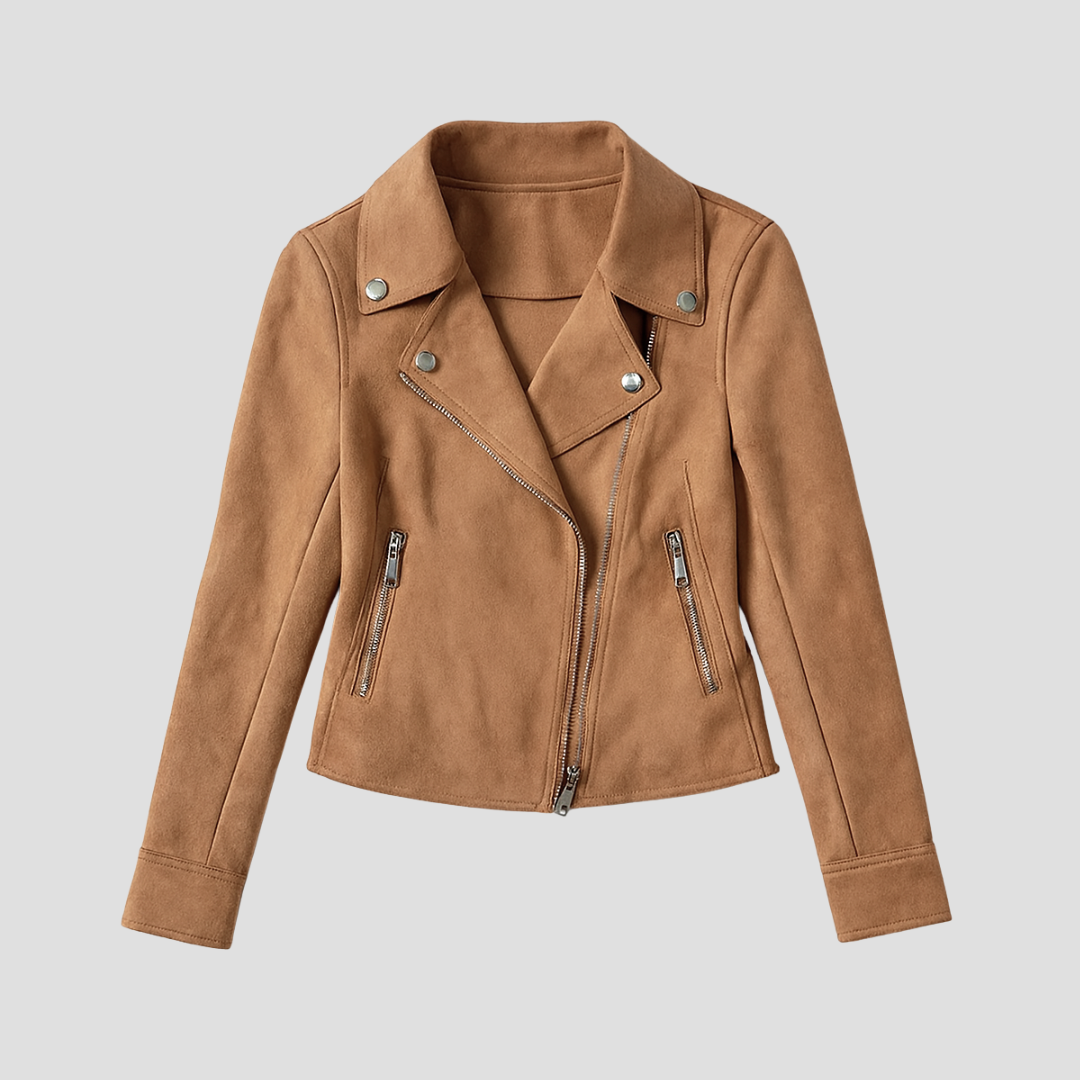 Women's Biker Leather Jacket | Slimming