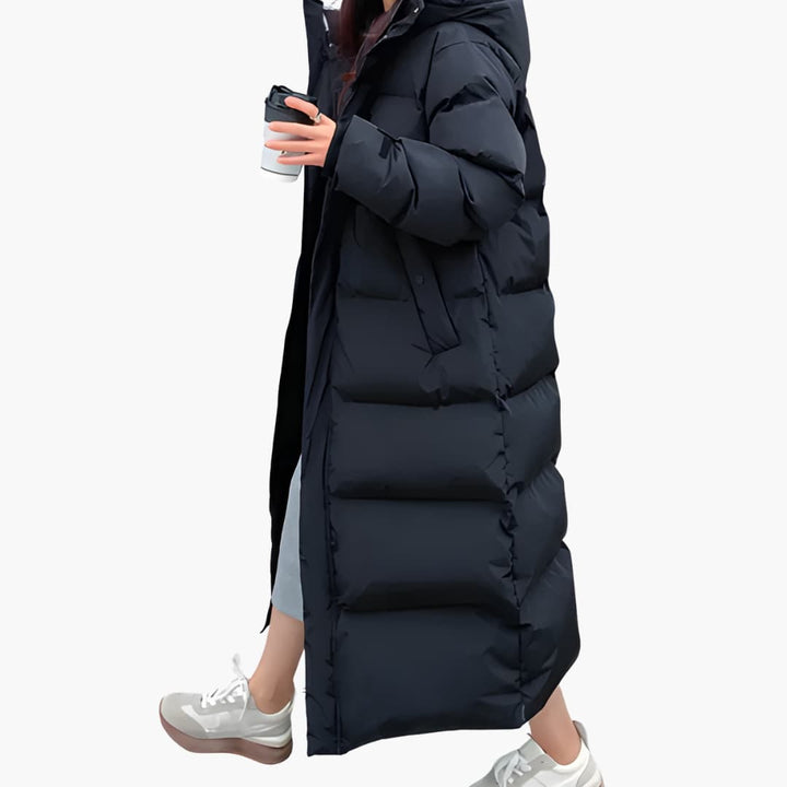 Ladies Long Winter Jacket | With Hood