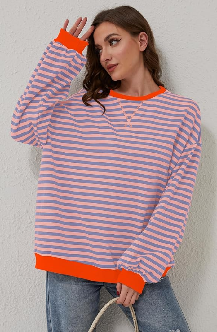 Women's Striped Sweater | Oversize