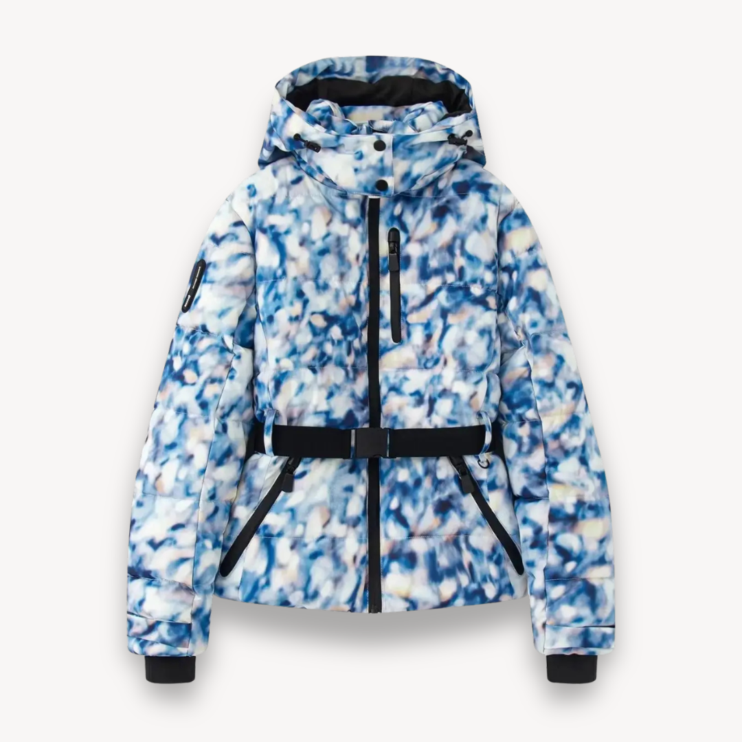 Women's Plaid Puffer Jacket | Waist