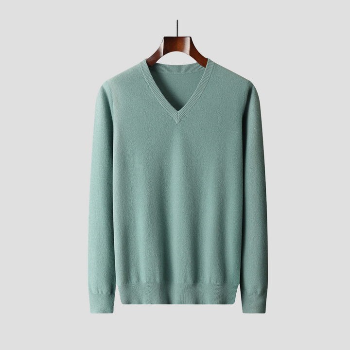 Men's V-Neck Jumper | Knitting