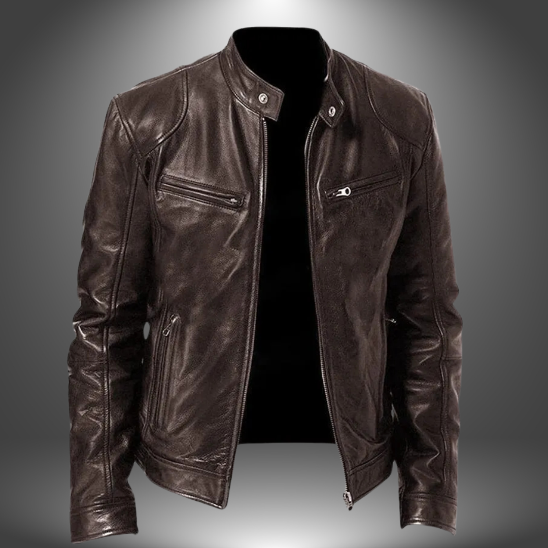 Men's Leather Winter Jacket | Short
