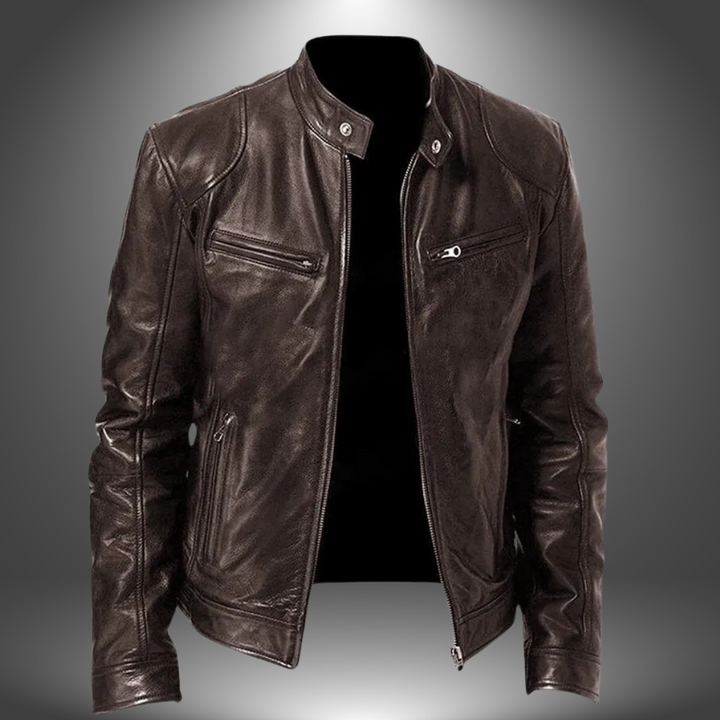 Men's Leather Winter Jacket | Short