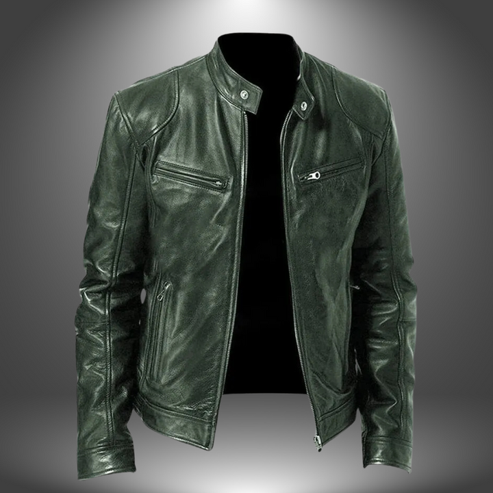 Men's Leather Winter Jacket | Short