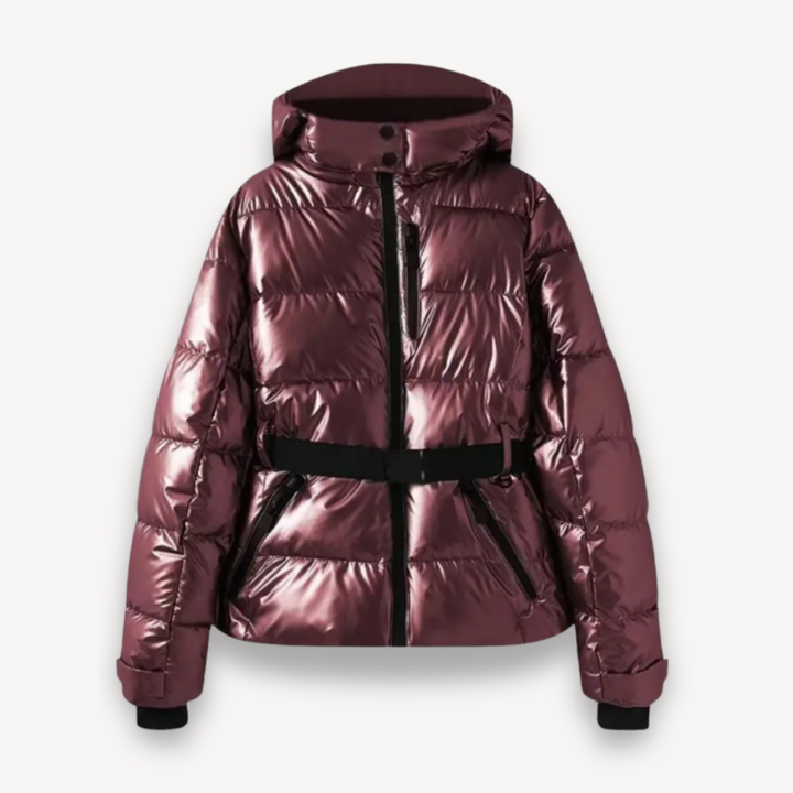 Women's Plaid Puffer Jacket | Waist