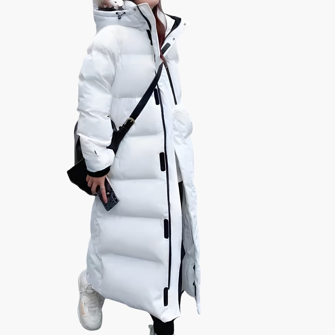 Ladies Long Winter Jacket | With Hood