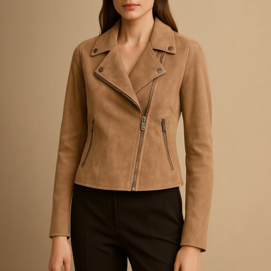 Women's Biker Leather Jacket | Slimming