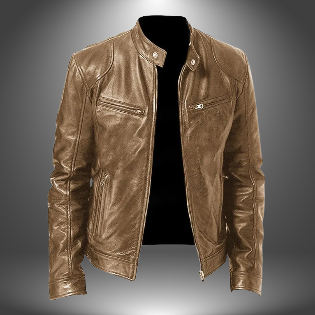 Men's Leather Winter Jacket | Short