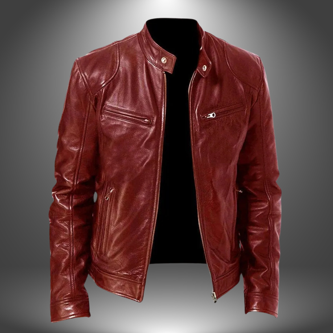 Men's Leather Winter Jacket | Short