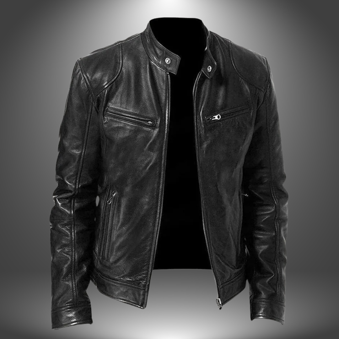 Men's Leather Winter Jacket | Short