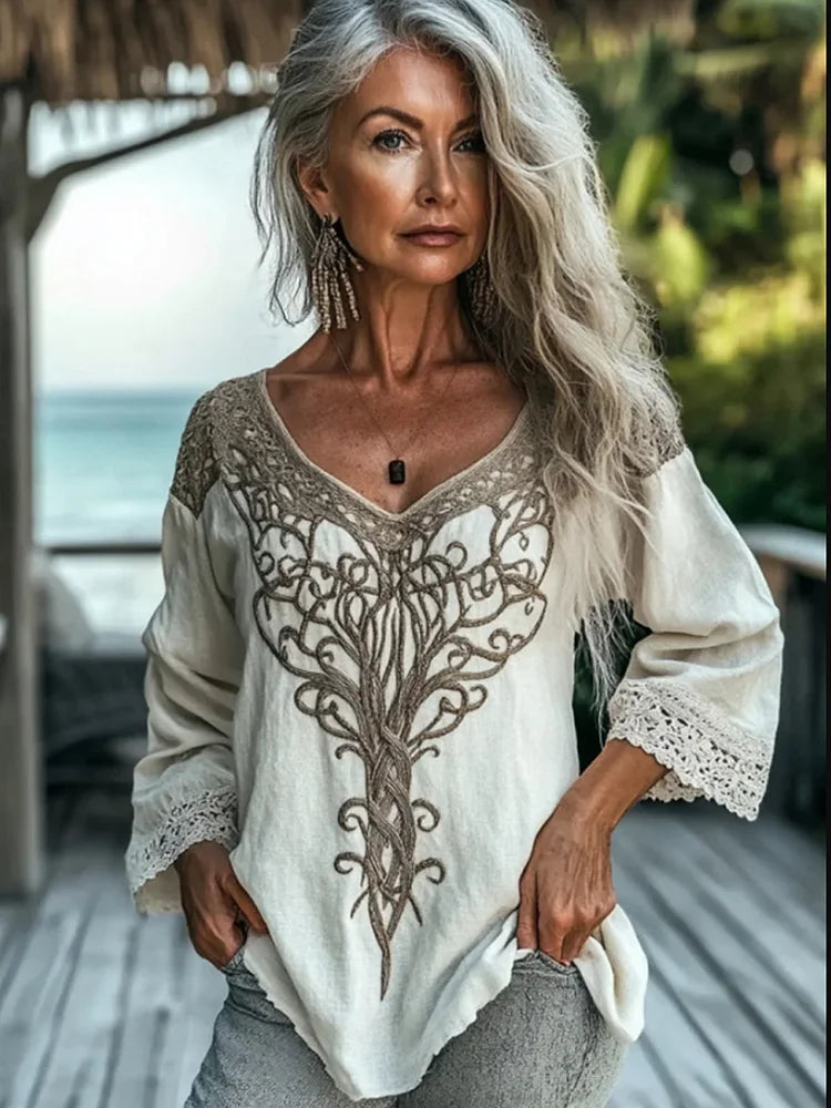 Ladies Vintage Blouse | Long Sleeve