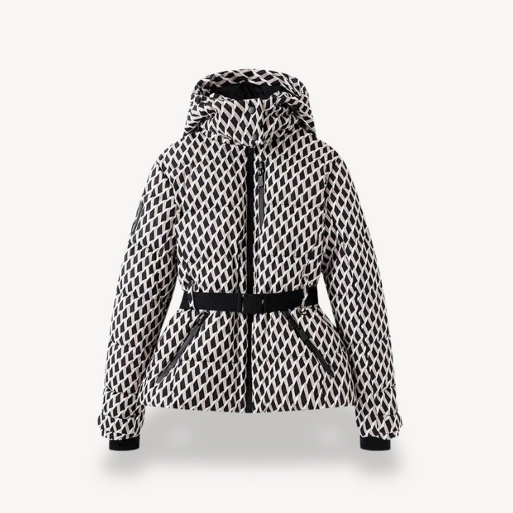 Women's Plaid Puffer Jacket | Waist