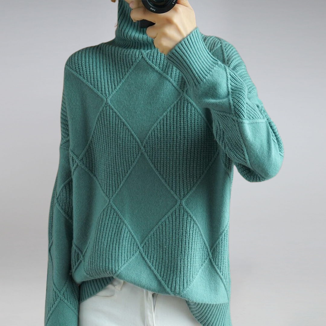 Women's Oversize Turtleneck Sweater | Long