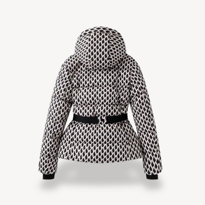 Women's Plaid Puffer Jacket | Waist