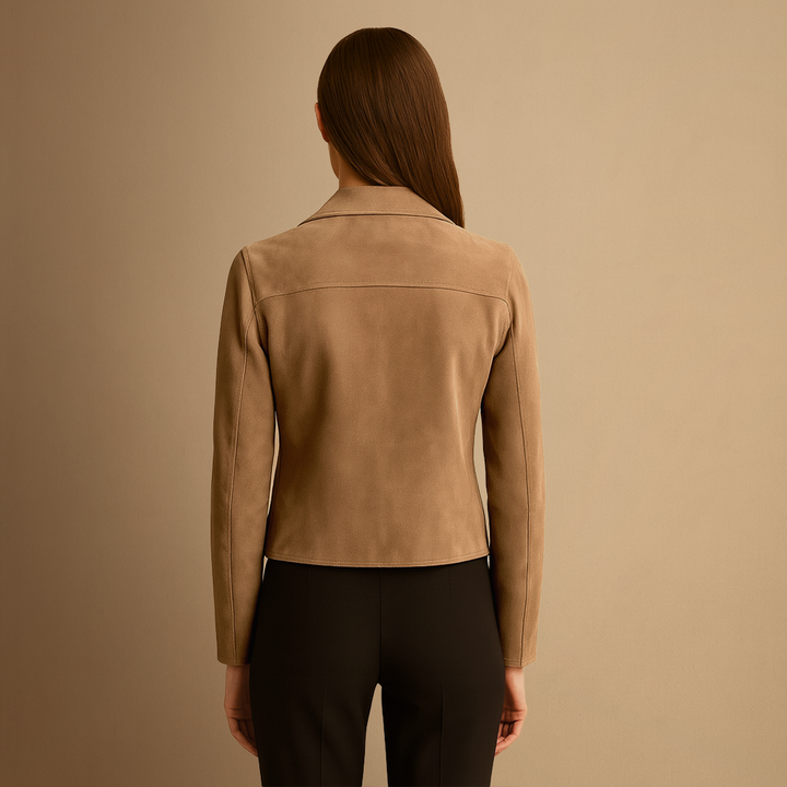 Women's Biker Leather Jacket | Slimming