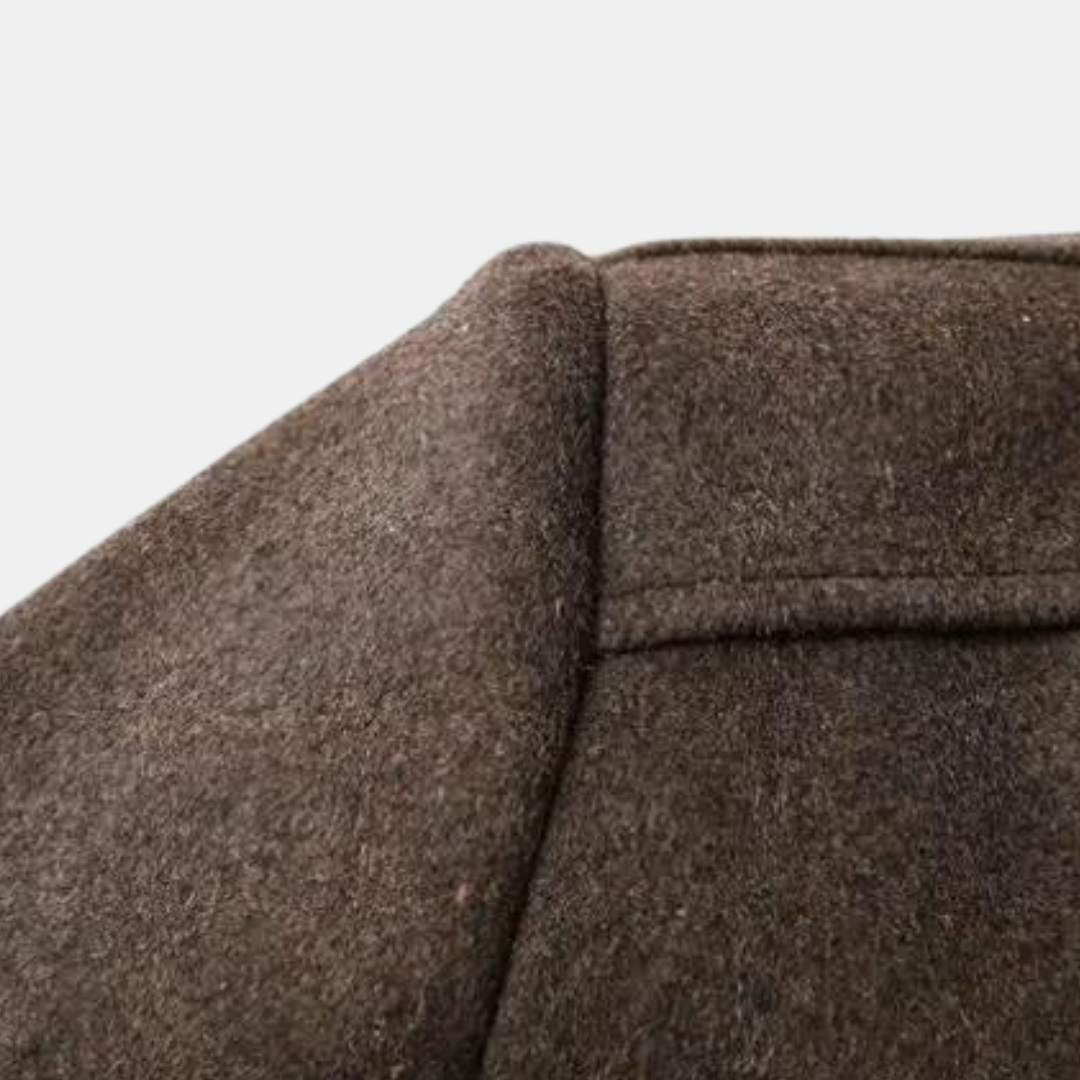 Men's Long Coat | Stand Collar