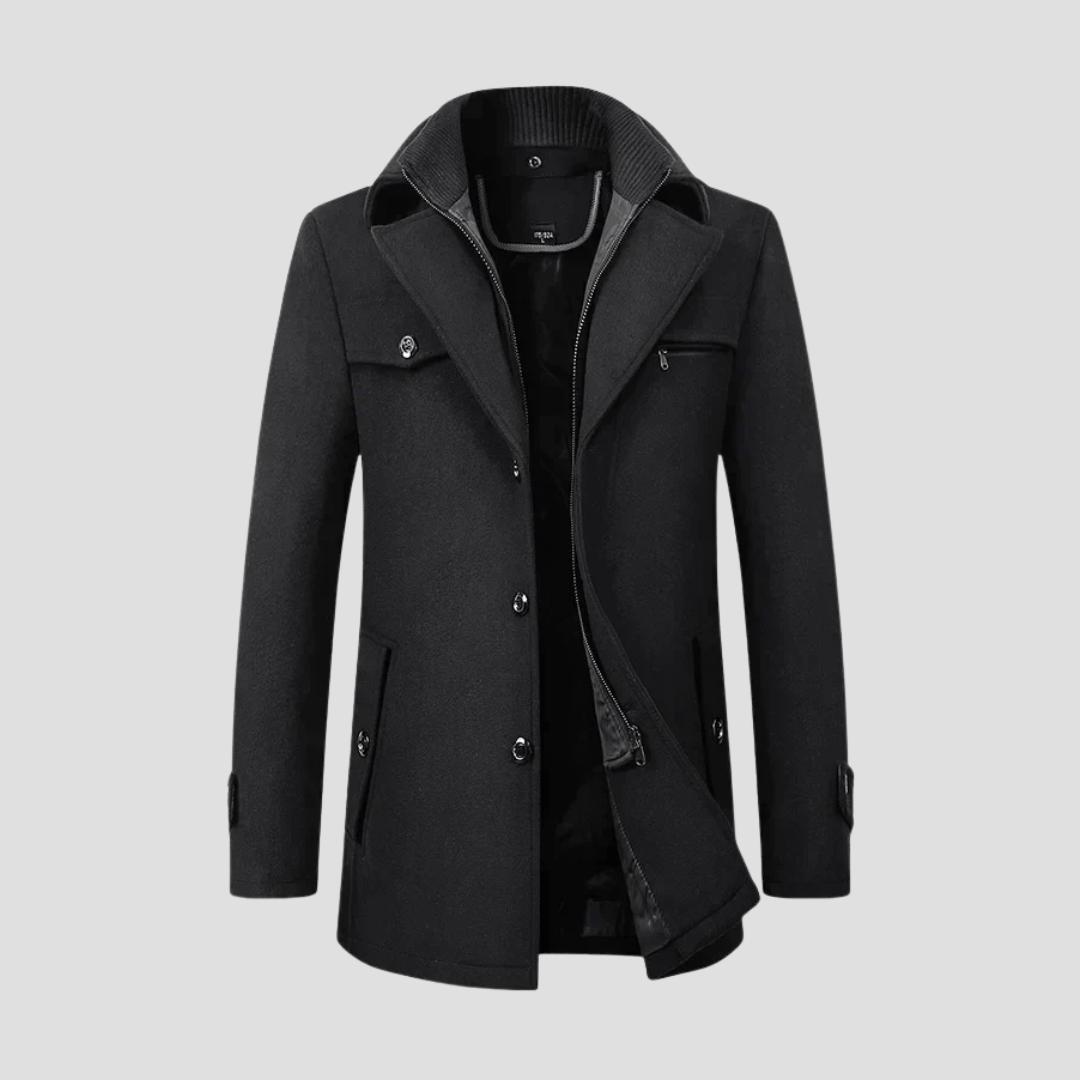 Men's Double Collar Coat | Winter