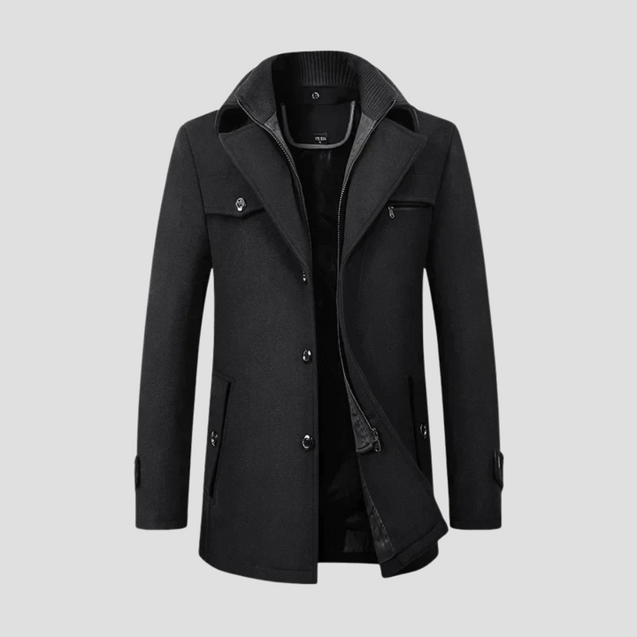 Men's Double Collar Coat | Winter