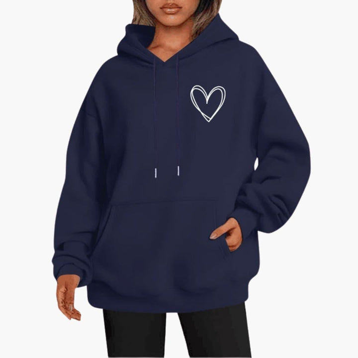 Women's Hooded Sweatshirt | Heart Print