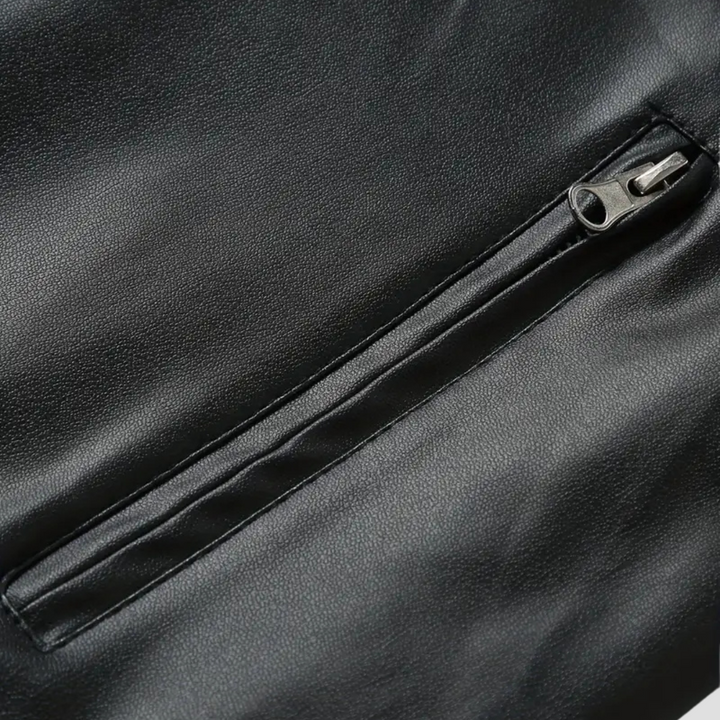 Men's Biker Leather Jacket | Zip