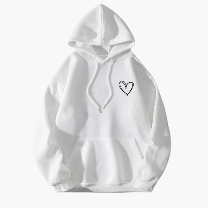Women's Hooded Sweatshirt | Heart Print