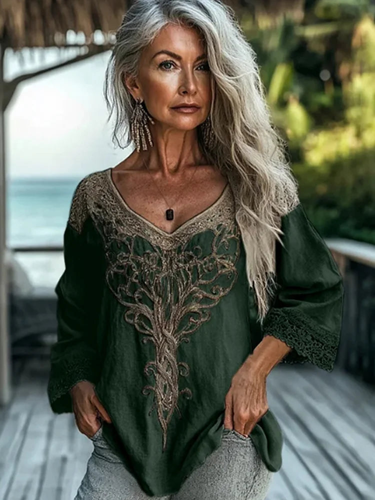 Ladies Vintage Blouse | Long Sleeve