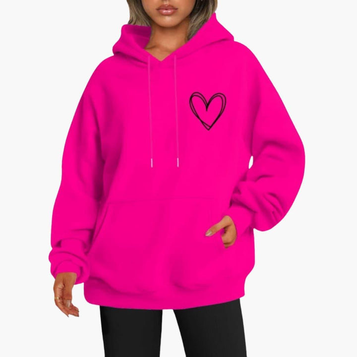 Women's Hooded Sweatshirt | Heart Print