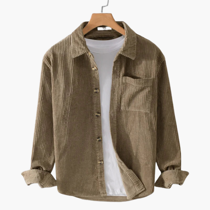 Men's Corduroy Oversized Shirt | Long Sleeve