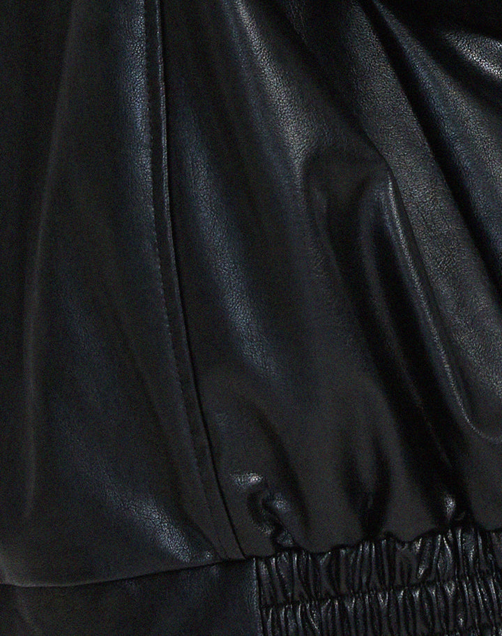 Women's Leather Winter Jacket | Long