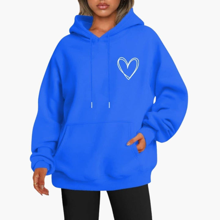 Women's Hooded Sweatshirt | Heart Print