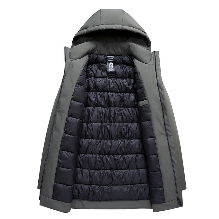 Men's Modern Long Winter Jacket | Warm