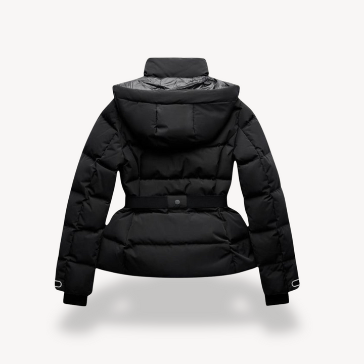 Women's Plaid Puffer Jacket | Waist