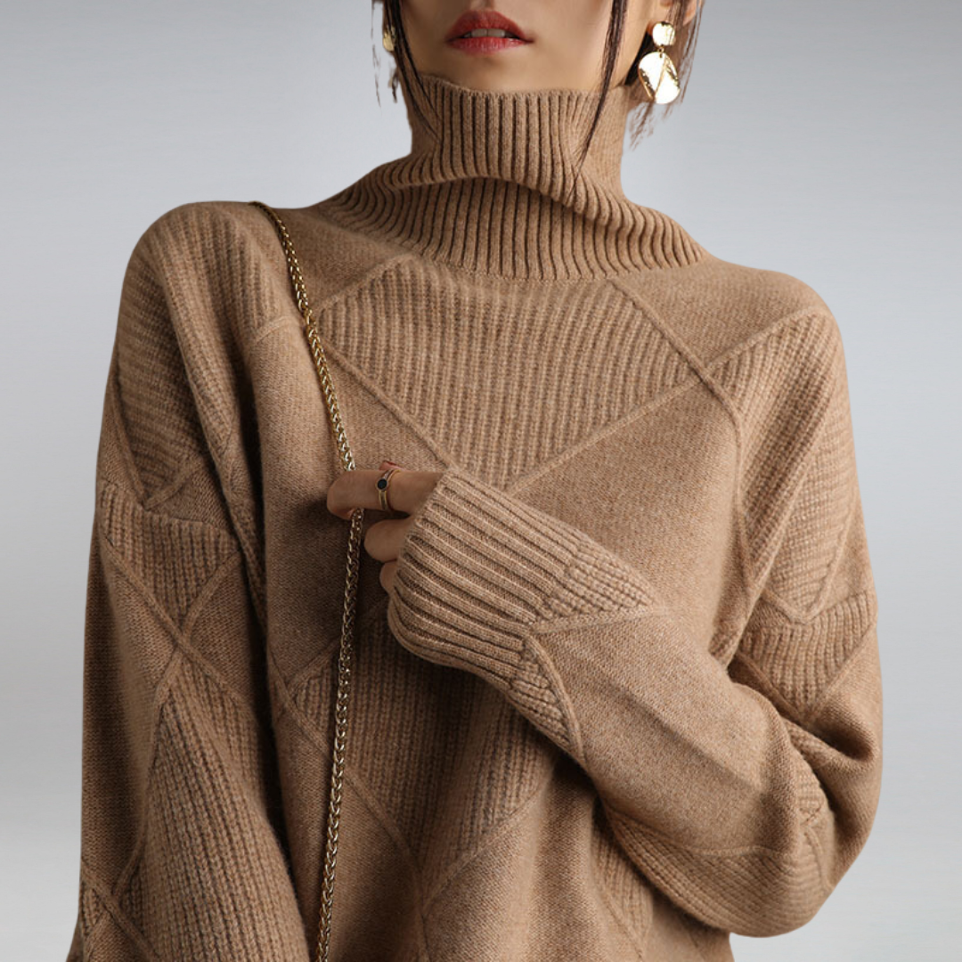 Women's Oversize Turtleneck Sweater | Long