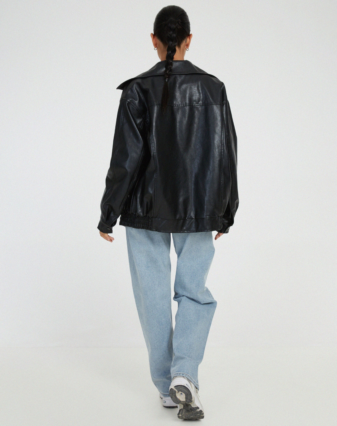 Women's Leather Winter Jacket | Long
