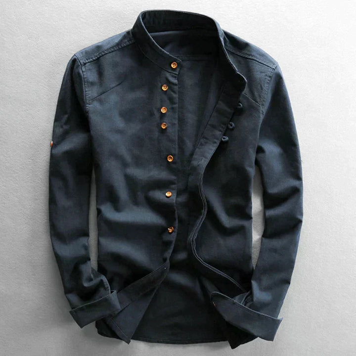 Men's Elegant Shirt | Stand-Up Collar