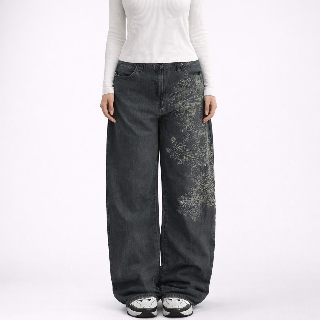 Wide Leg Boyfriend Jeans Women