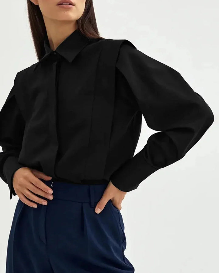 Women's Long Sleeve Blouse | Square Shoulders