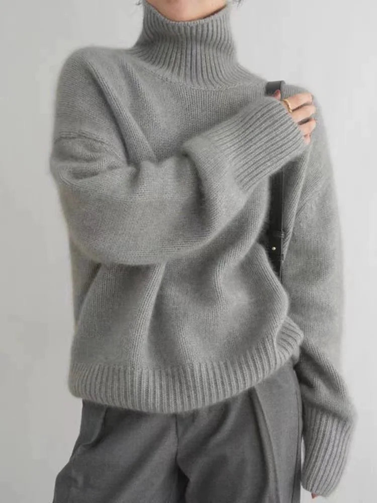 Women's Elegant Turtleneck Sweater | Warm