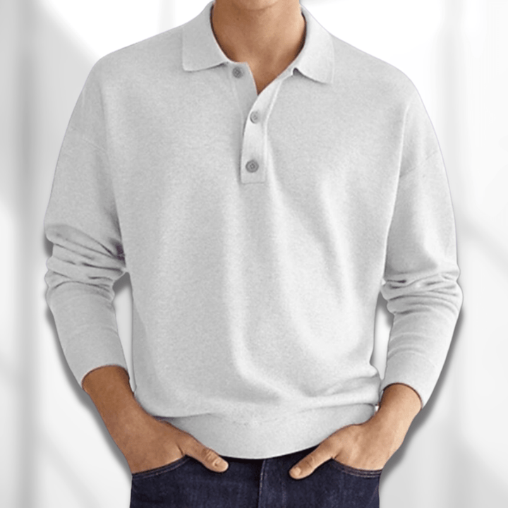 Men's Jumper Polo Shirt | Long Sleeve