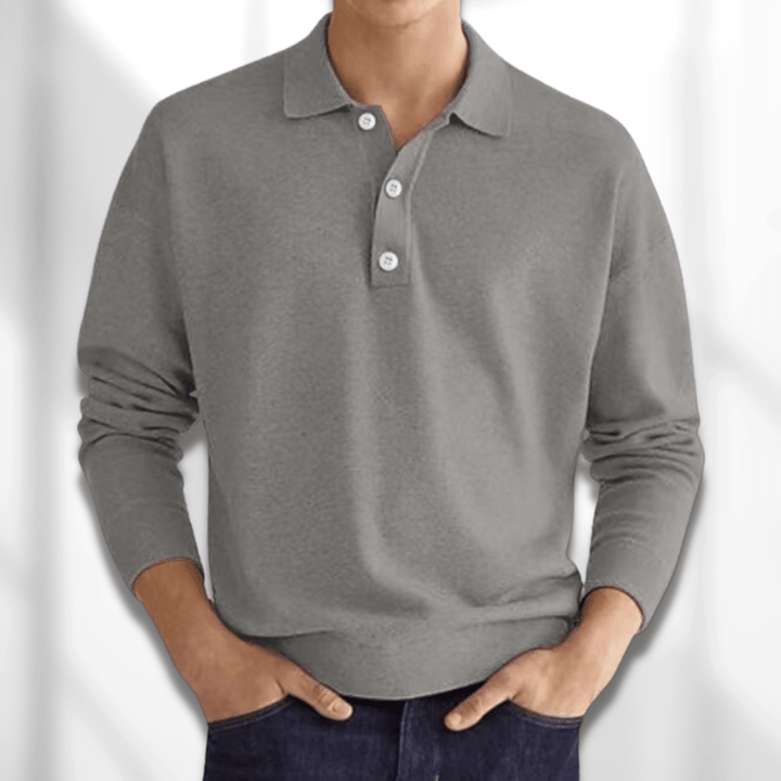 Men's Jumper Polo Shirt | Long Sleeve