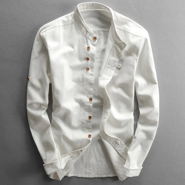 Men's Elegant Shirt | Stand-Up Collar