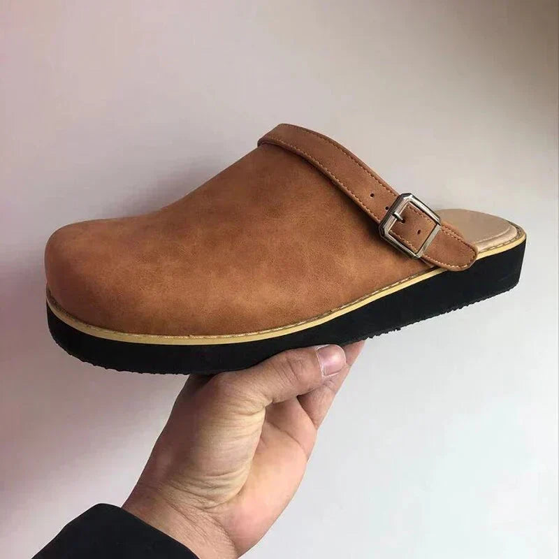 Men's Leather Slippers | Platform