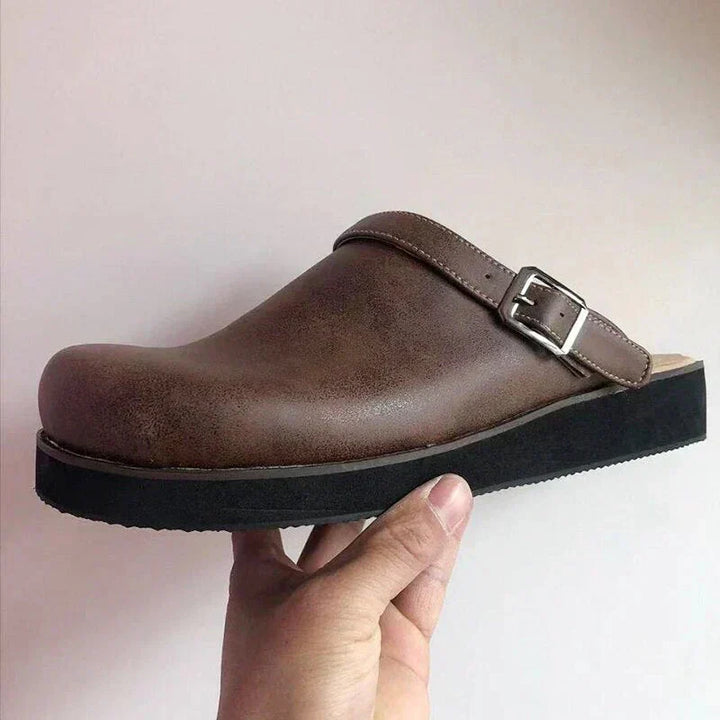 Men's Leather Slippers | Platform